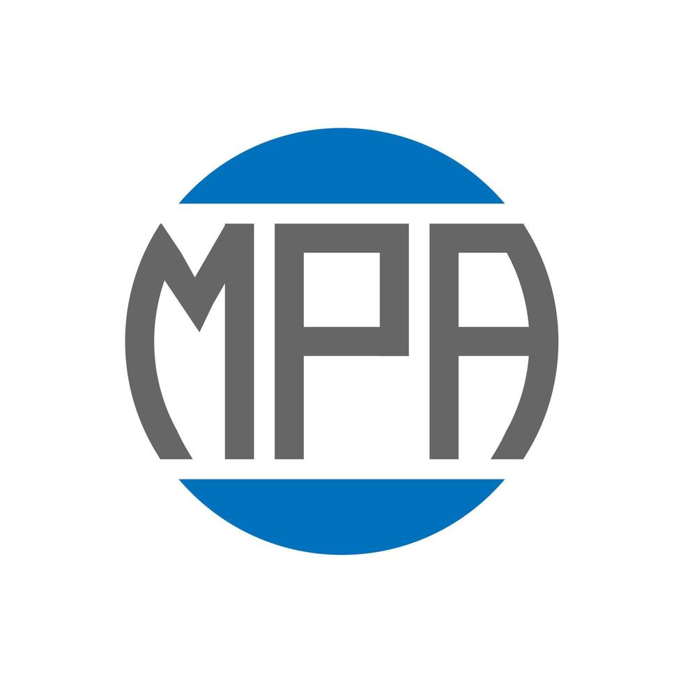 mpa brief logo ontwerp Aan wit achtergrond. mpa creatief initialen cirkel logo concept. mpa brief ontwerp. vector