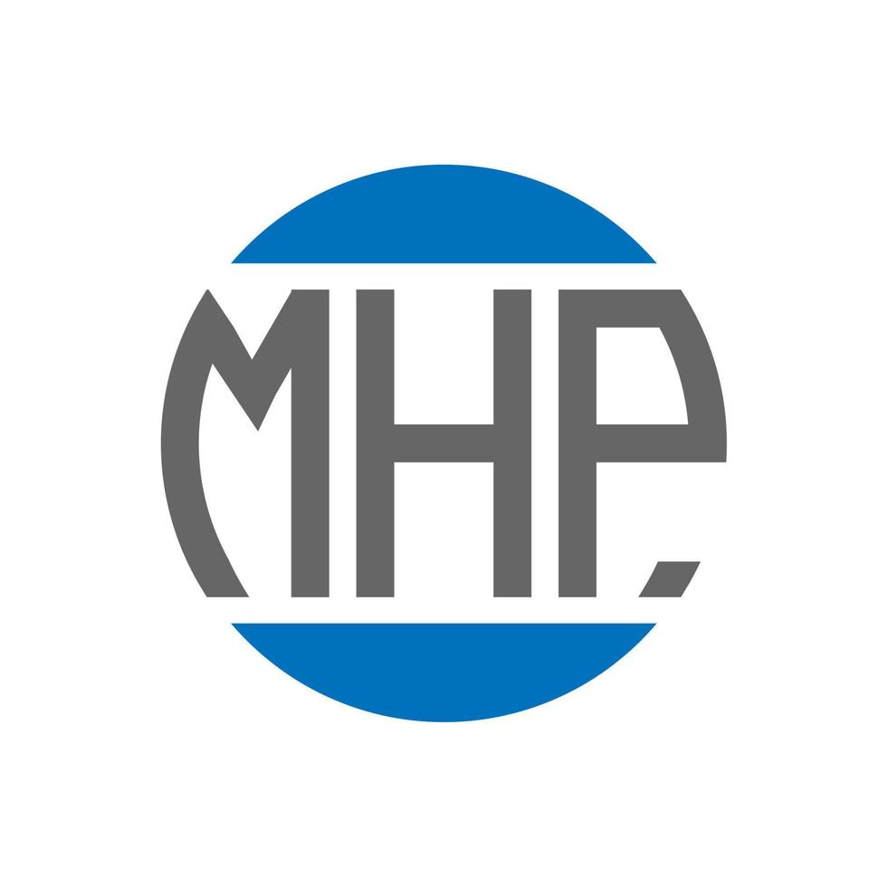 mhp brief logo ontwerp Aan wit achtergrond. mhp creatief initialen cirkel logo concept. mhp brief ontwerp. vector