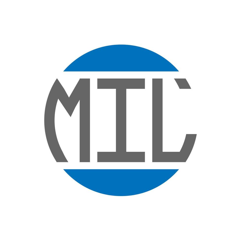 mili brief logo ontwerp Aan wit achtergrond. mili creatief initialen cirkel logo concept. mili brief ontwerp. vector