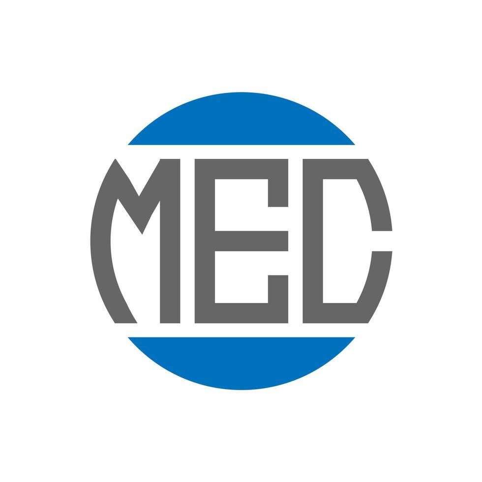 mec brief logo ontwerp Aan wit achtergrond. mec creatief initialen cirkel logo concept. mec brief ontwerp. vector