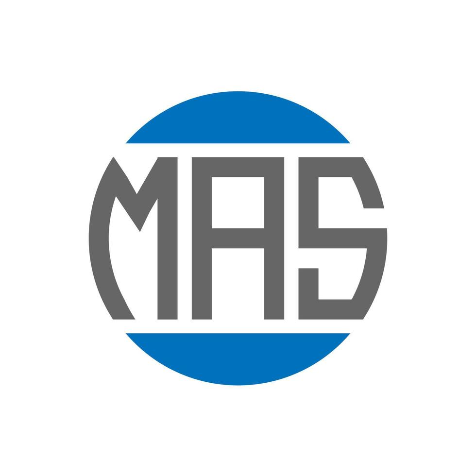 mas brief logo ontwerp Aan wit achtergrond. mas creatief initialen cirkel logo concept. mas brief ontwerp. vector