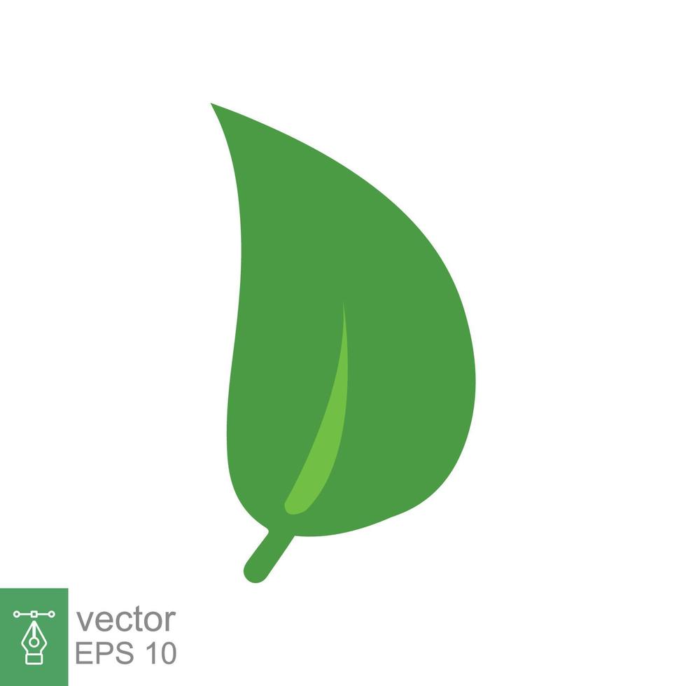 blad icoon. groen plant, boom, natuur, bloemen, biologisch, milieu concept. gemakkelijk vlak stijl. vector illustratie geïsoleerd Aan wit achtergrond. eps 10.