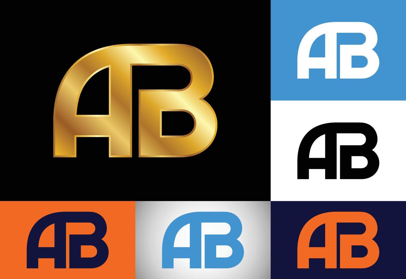 eerste monogram brief ab logo vector ontwerpsjabloon. grafisch alfabetsymbool voor bedrijfsidentiteit