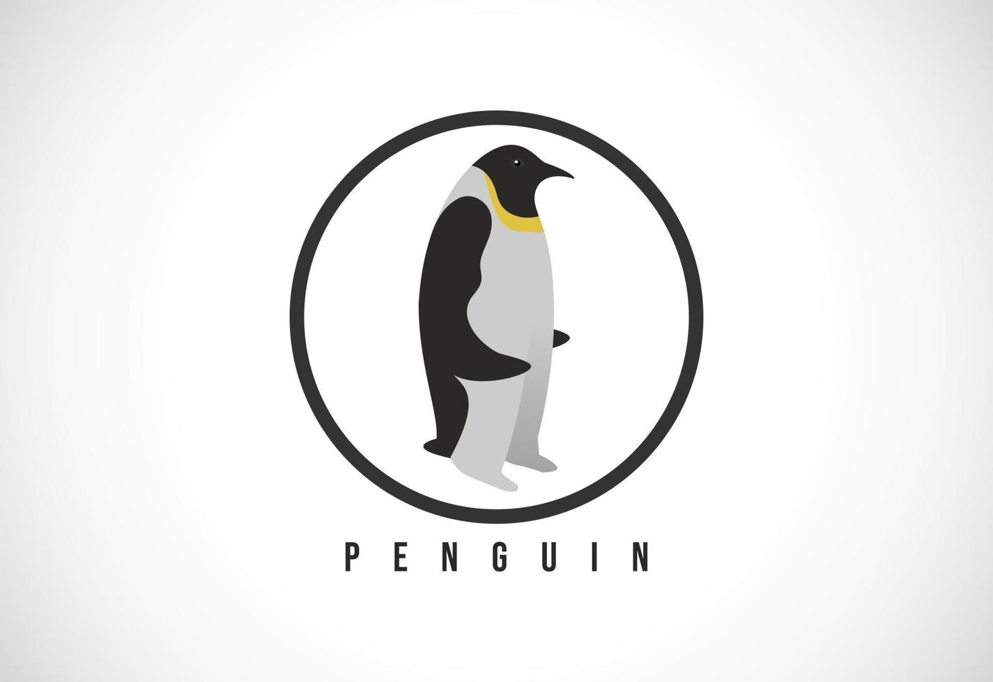 pinguïn in een cirkel. pinguïn logo ontwerp sjabloon vector illustratie