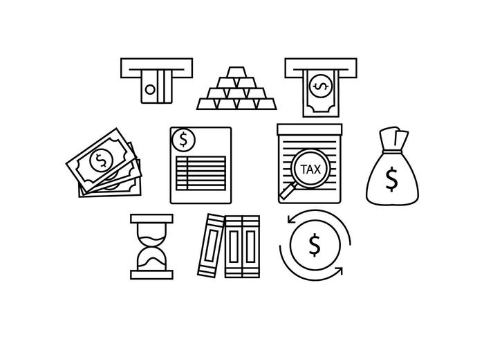 Gratis Finance Line Icon Vector