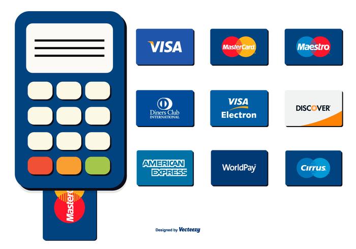 Kaartlezer en Credit Card Collection vector