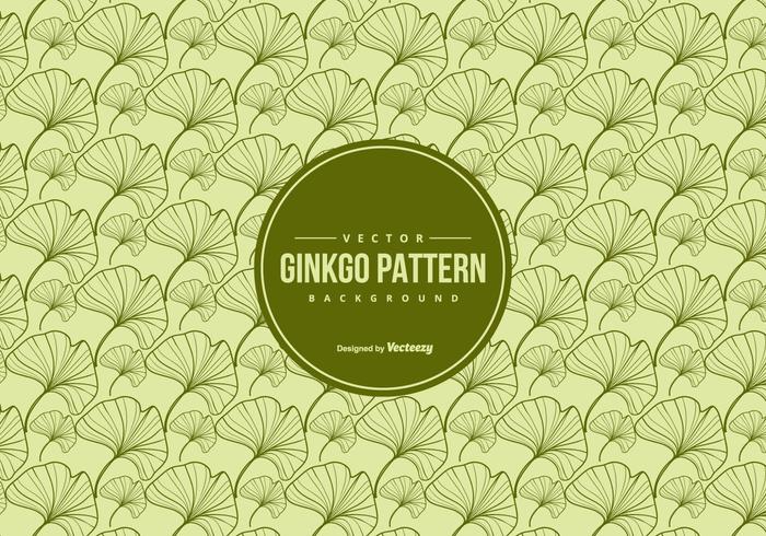 Ginkgo Naadloos Vector Patroon
