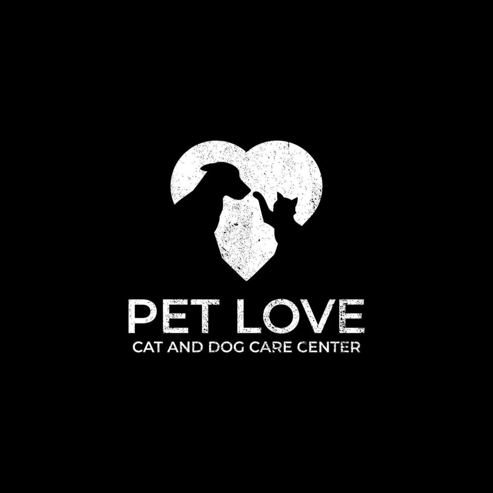 kat zorg, huisdier geliefden logo inspiraties, lief huisdier logo merken, logo voor uw dier zorg centrum vector