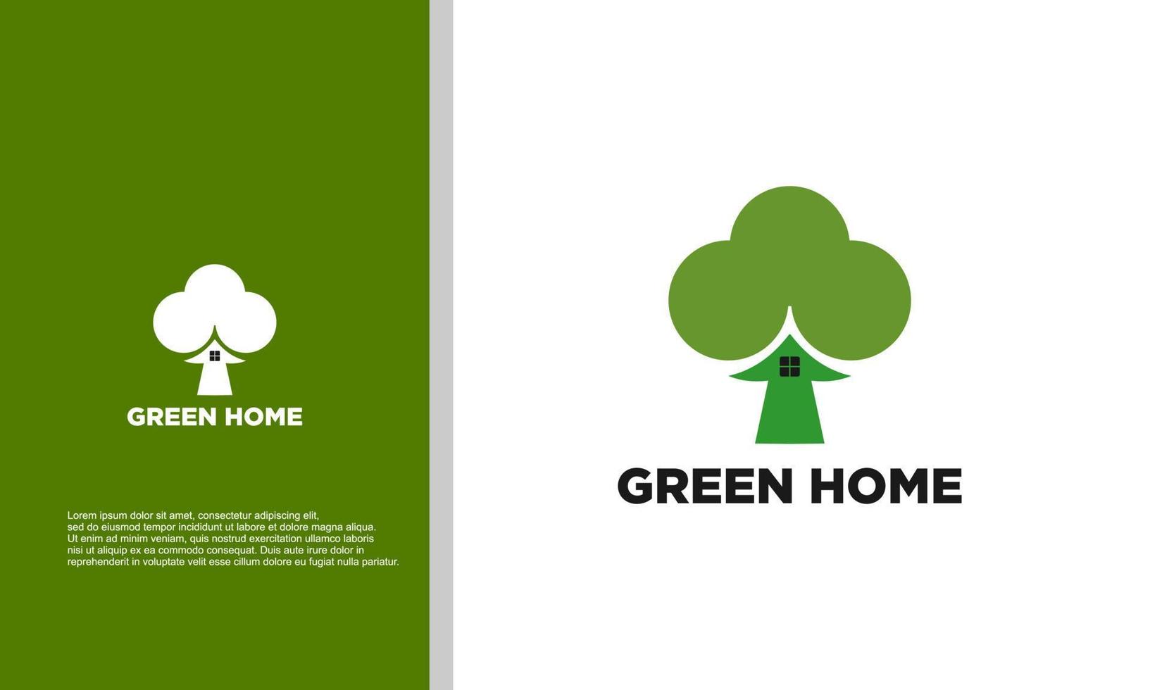 vlak groen huis met groen blad binnen. gemakkelijk silhouet van de huis met groen dak en schoorsteen. icoon geïsoleerd Aan wit. vector gebouw symbool. eco