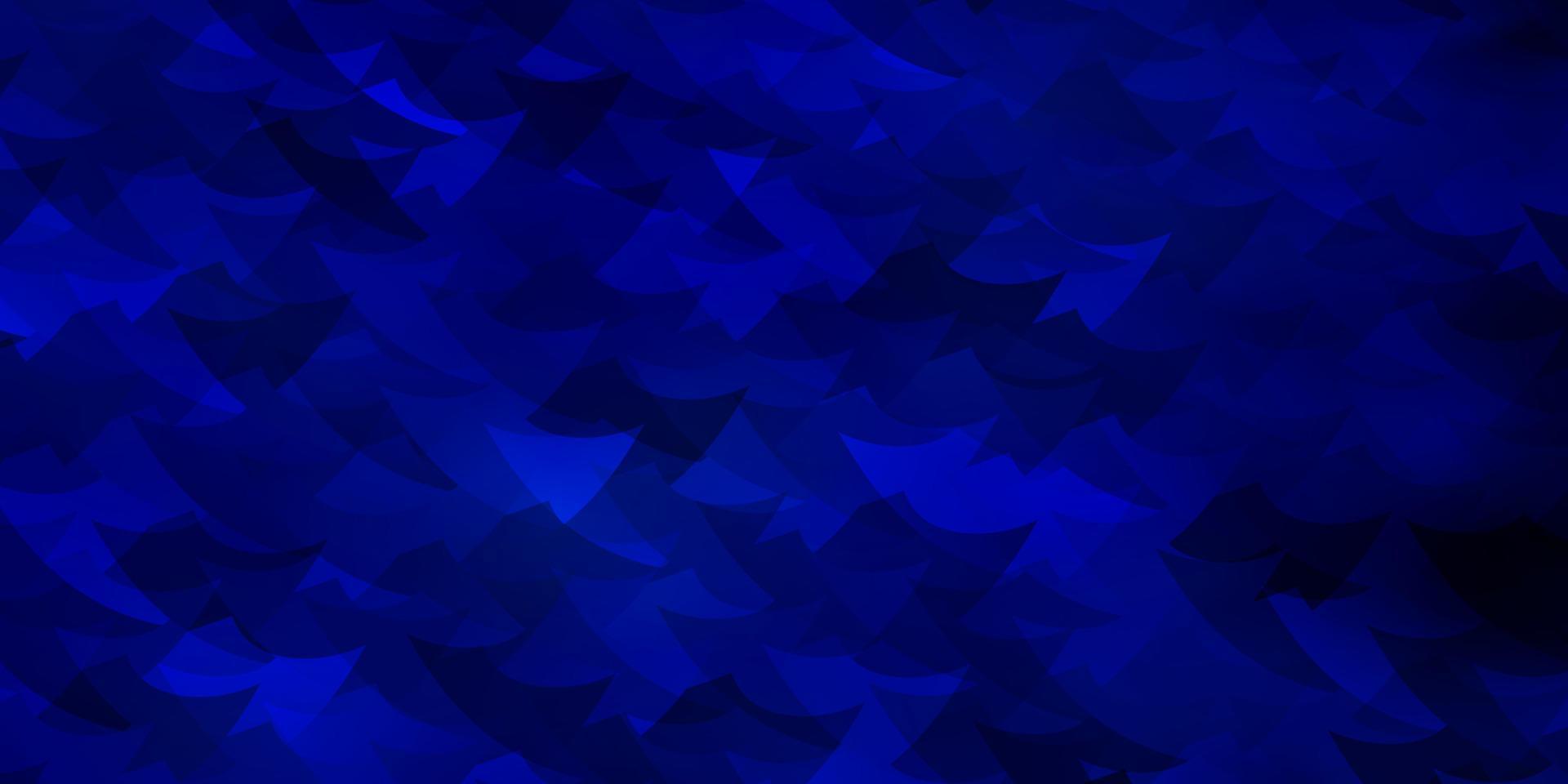 donkerblauwe vectorachtergrond met lijnen, ruit. vector