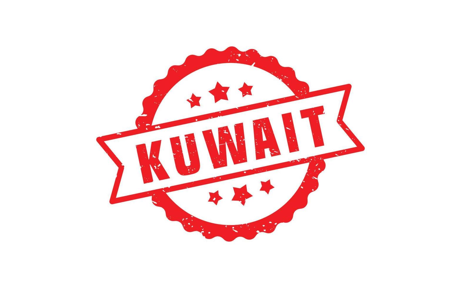 Koeweit postzegel rubber met grunge stijl Aan wit achtergrond vector