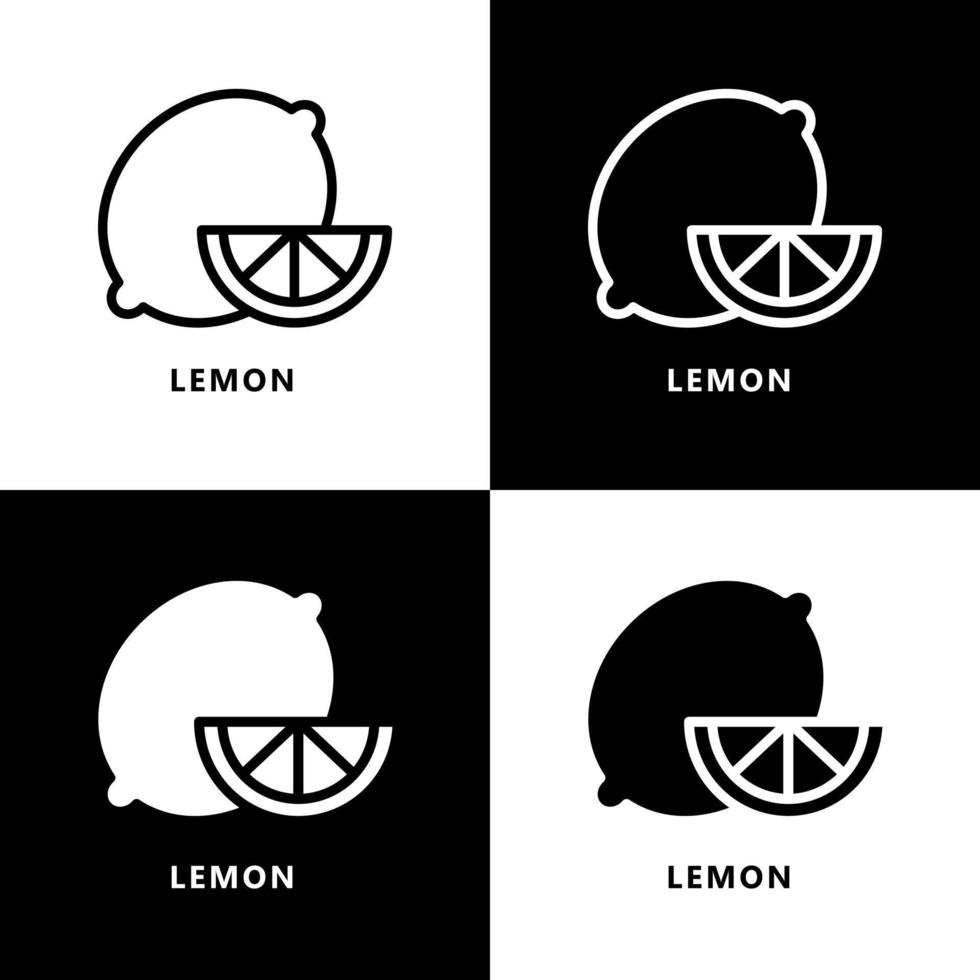 citroen icoon logo. vers biologisch fruit symbool illustratie vector