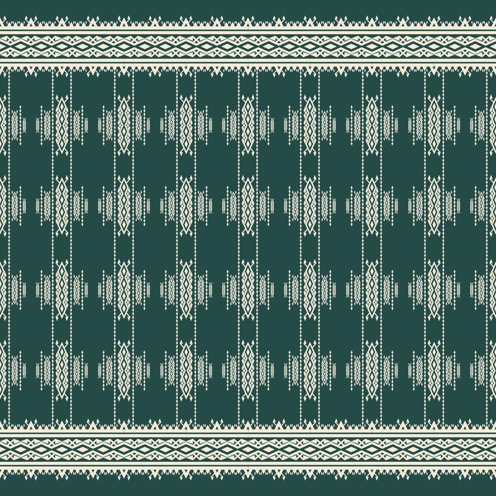 etnisch tribal grens strepen patroon. etnisch tribal aztec strepen met grens naadloos patroon achtergrond. etnisch hedendaags wit-groen kleur patroon voor textiel, huis decoratie elementen. vector