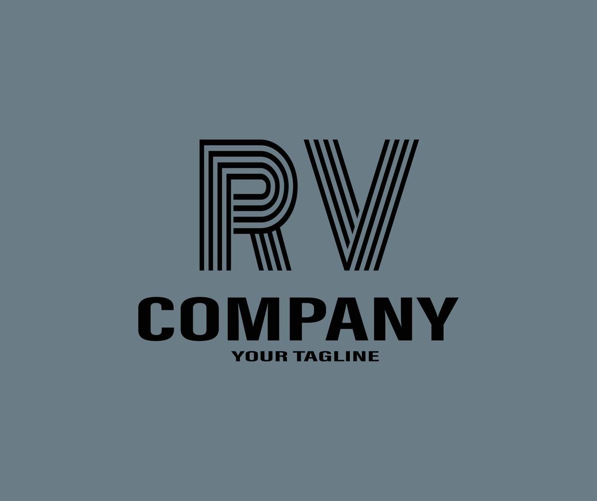 rv brief logo sjabloon vector