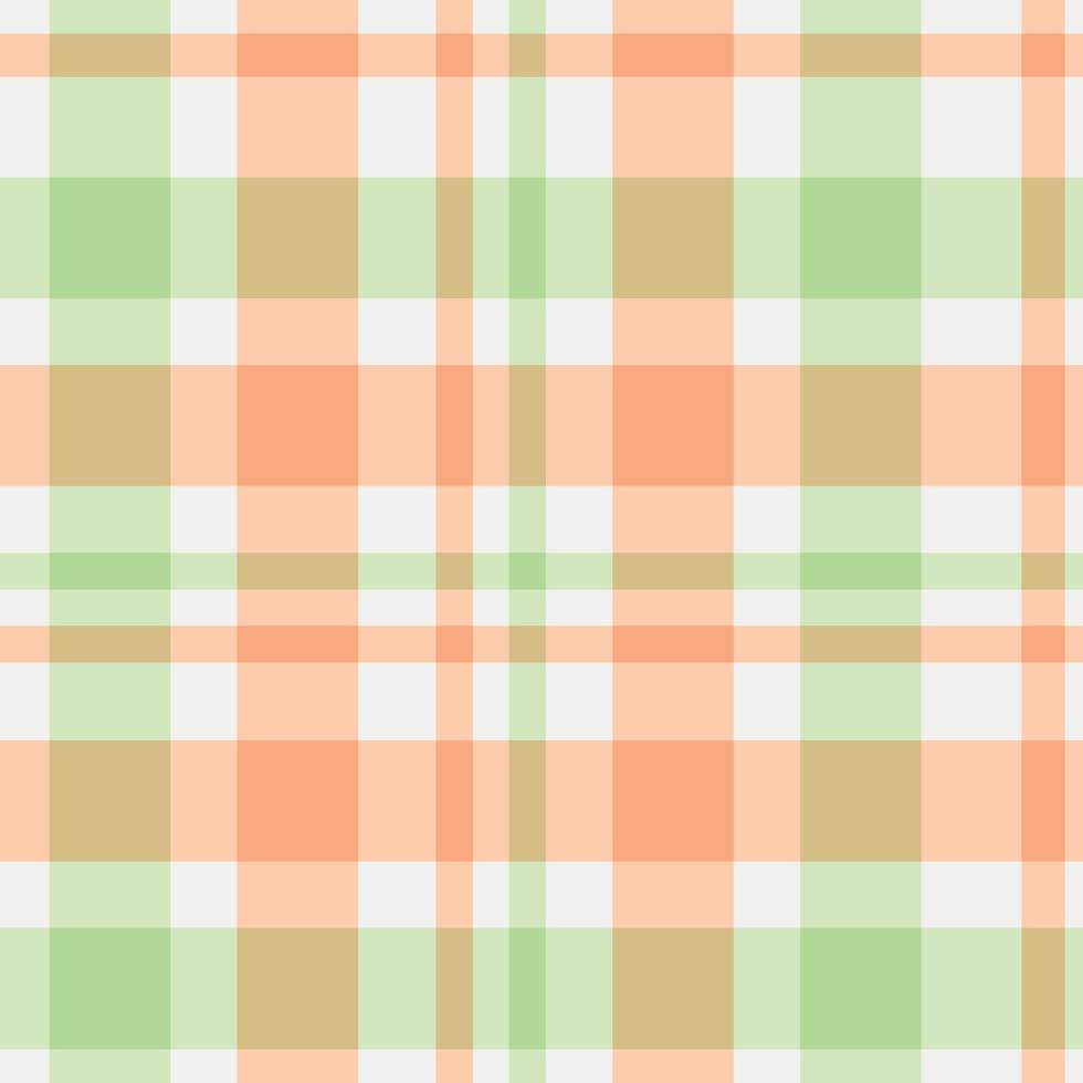 pastel vector achtergrond van textiel ornament. groen en oranje plaid patroon naadloos patroon, tartan, behang, gingang, controleren, abstract, tafelkleed, deken. vlak kleding stof ontwerp.