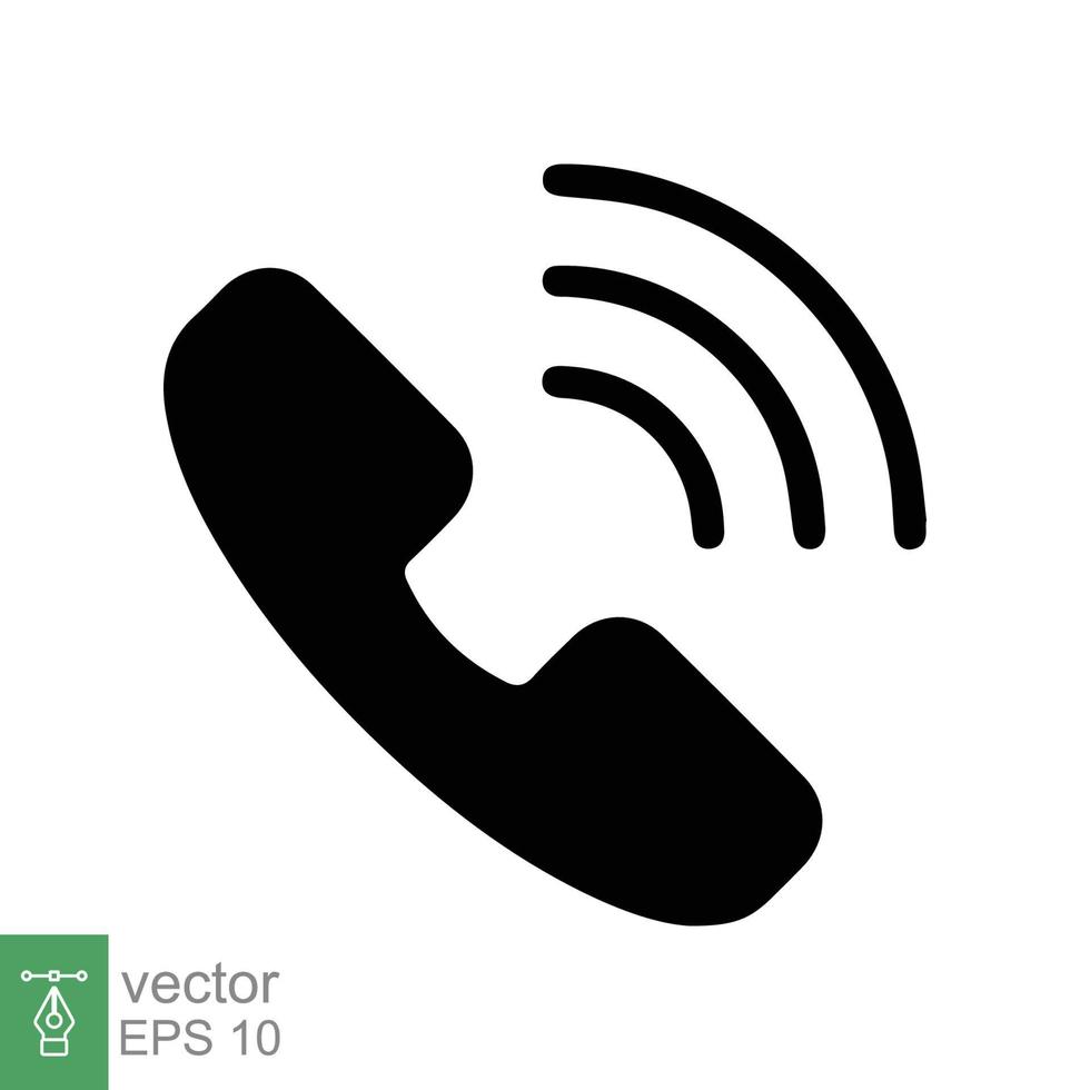 telefoon icoon. gemakkelijk vlak stijl. telefoongesprek, ontvanger, hotline, handset, contact ondersteuning concept. vector illustratie geïsoleerd Aan wit achtergrond. eps 10.