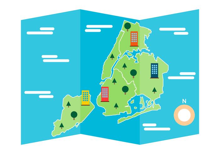 Gratis Iconische New York Kaart Vector