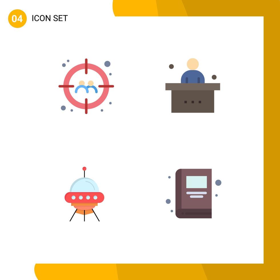 4 gebruiker koppel vlak icoon pak van modern tekens en symbolen van Mens ruimte schip gebruiker school- schip bewerkbare vector ontwerp elementen