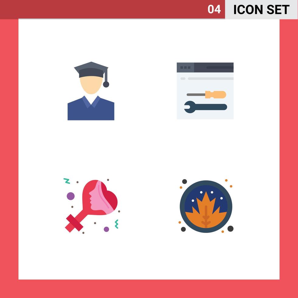 vlak icoon pak van 4 universeel symbolen van pet Dames ontwikkeling web blad bewerkbare vector ontwerp elementen
