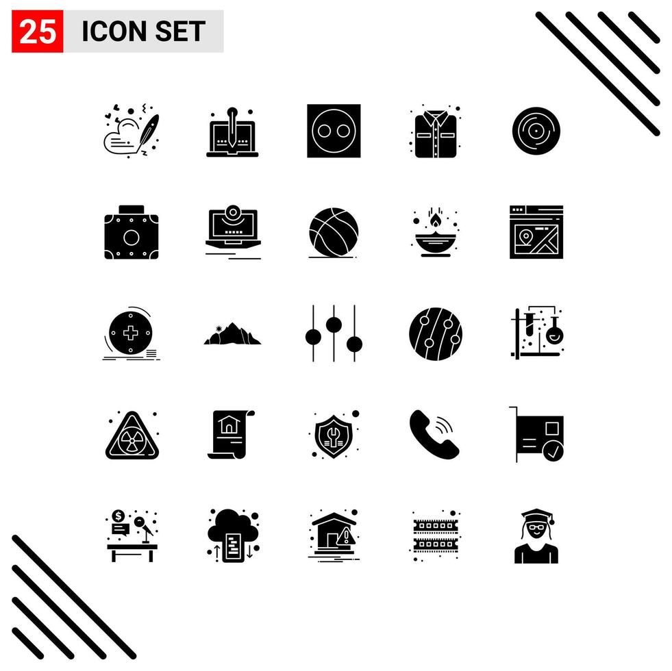 25 creatief pictogrammen modern tekens en symbolen van ritme overhemd auteur kantoor uitrusting bewerkbare vector ontwerp elementen