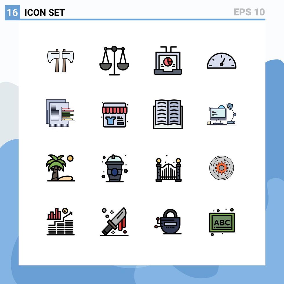 16 gebruiker koppel vlak kleur gevulde lijn pak van modern tekens en symbolen van diagram tabel gegevens prestatie dashboard bewerkbare creatief vector ontwerp elementen