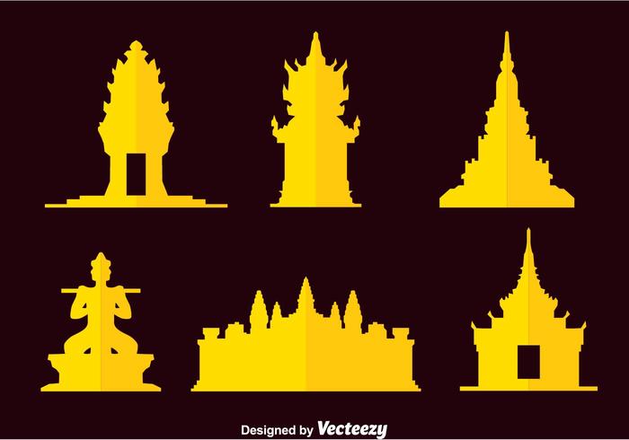 Cambodja Oriëntatiepunt Vector