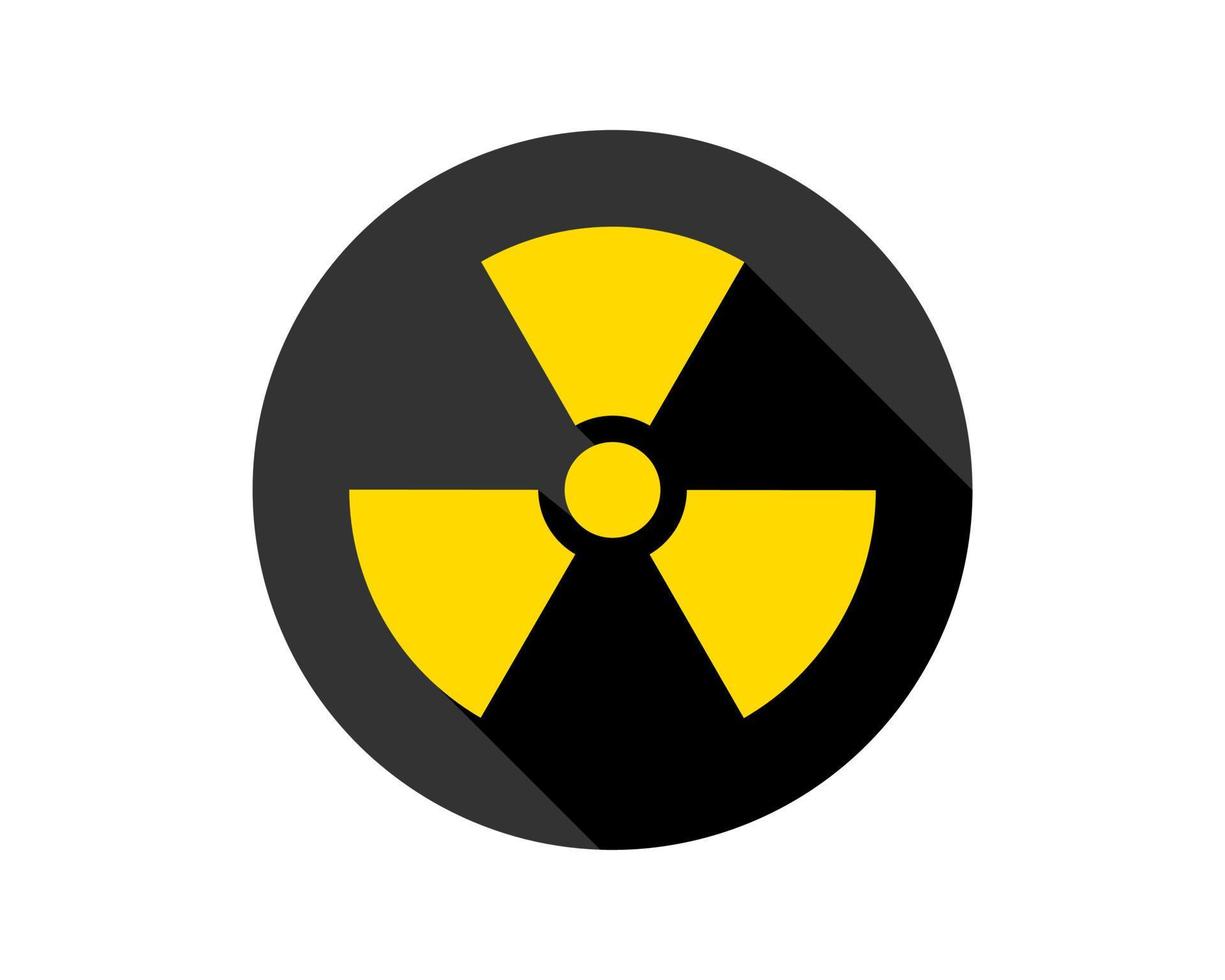 straling icoon vector. waarschuwing radioactief teken Gevaar symbool. vector