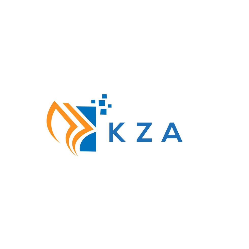 kza credit reparatie accounting logo ontwerp Aan wit achtergrond. kza creatief initialen groei diagram brief logo concept. kza bedrijf financiën logo ontwerp. vector