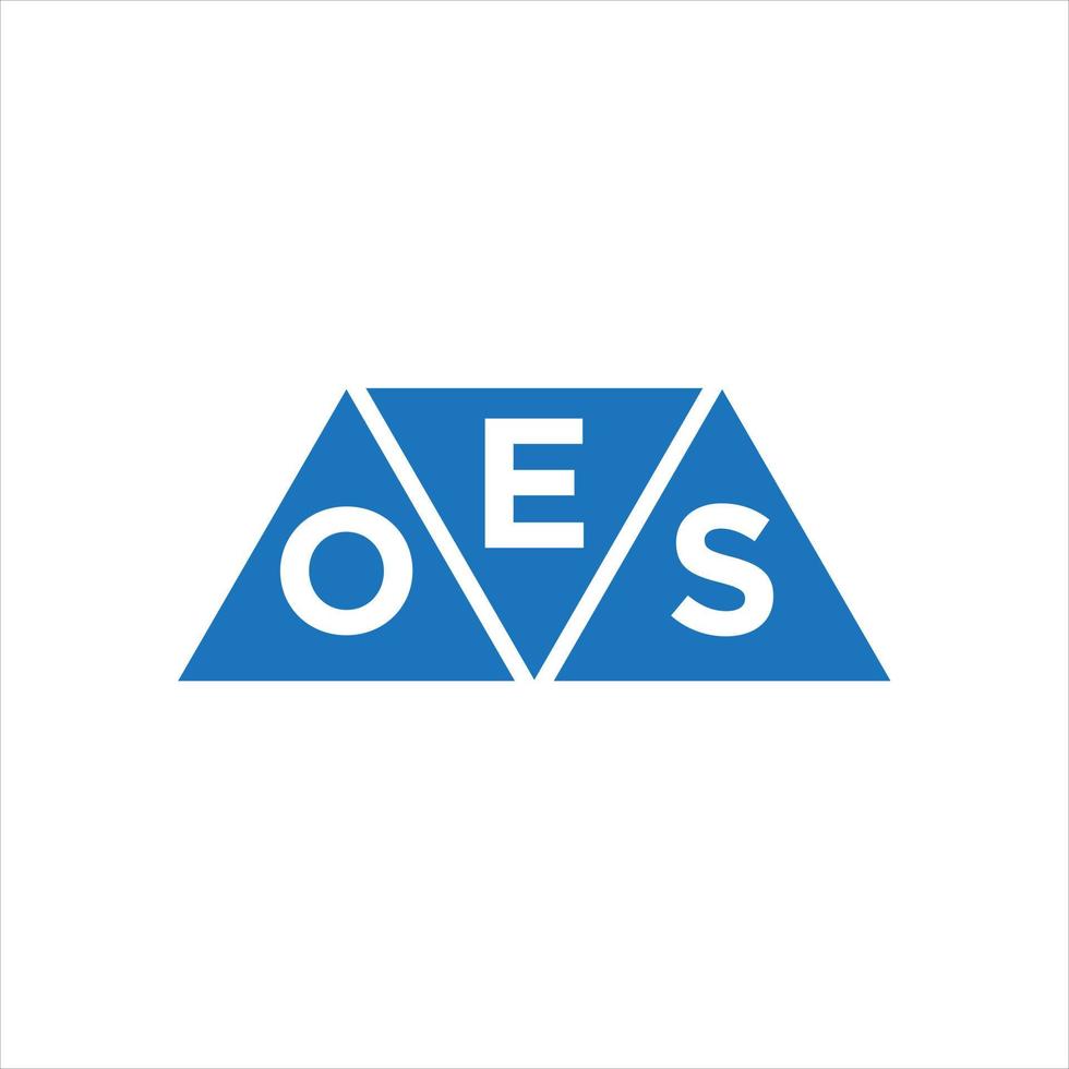 Eos driehoek vorm logo ontwerp Aan wit achtergrond. Eos creatief initialen brief logo concept. vector