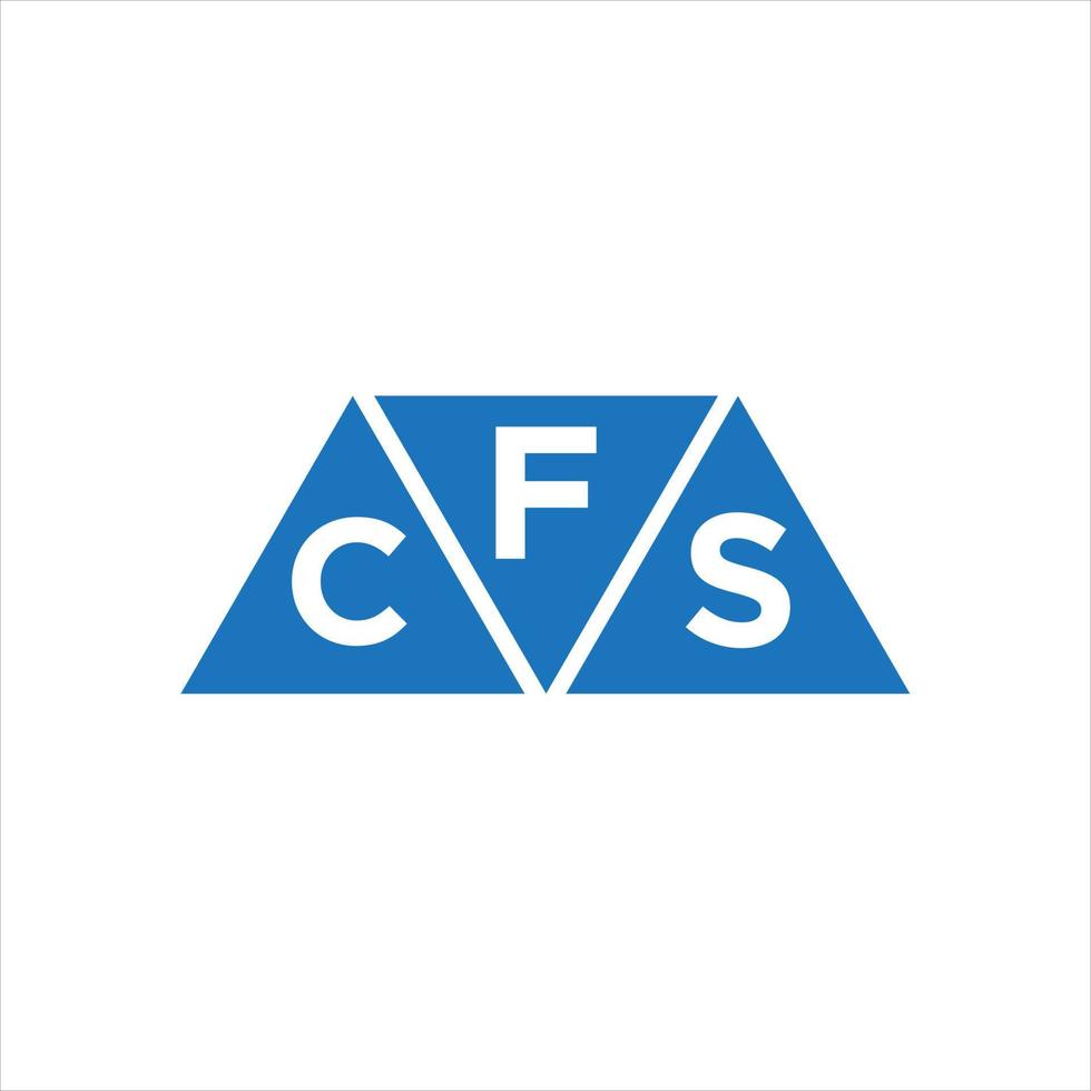 fcs driehoek vorm logo ontwerp Aan wit achtergrond. fcs creatief initialen brief logo concept. vector