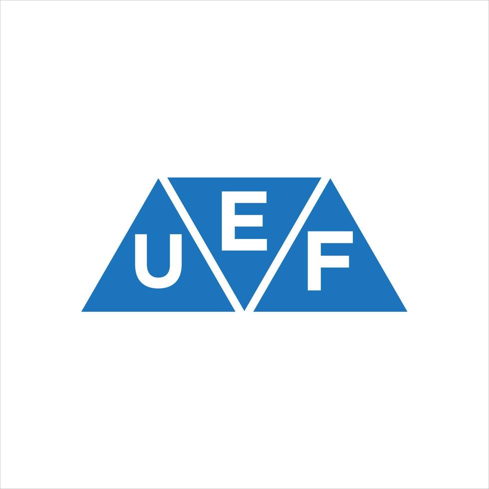 euf driehoek vorm logo ontwerp Aan wit achtergrond. euf creatief initialen brief logo concept. vector