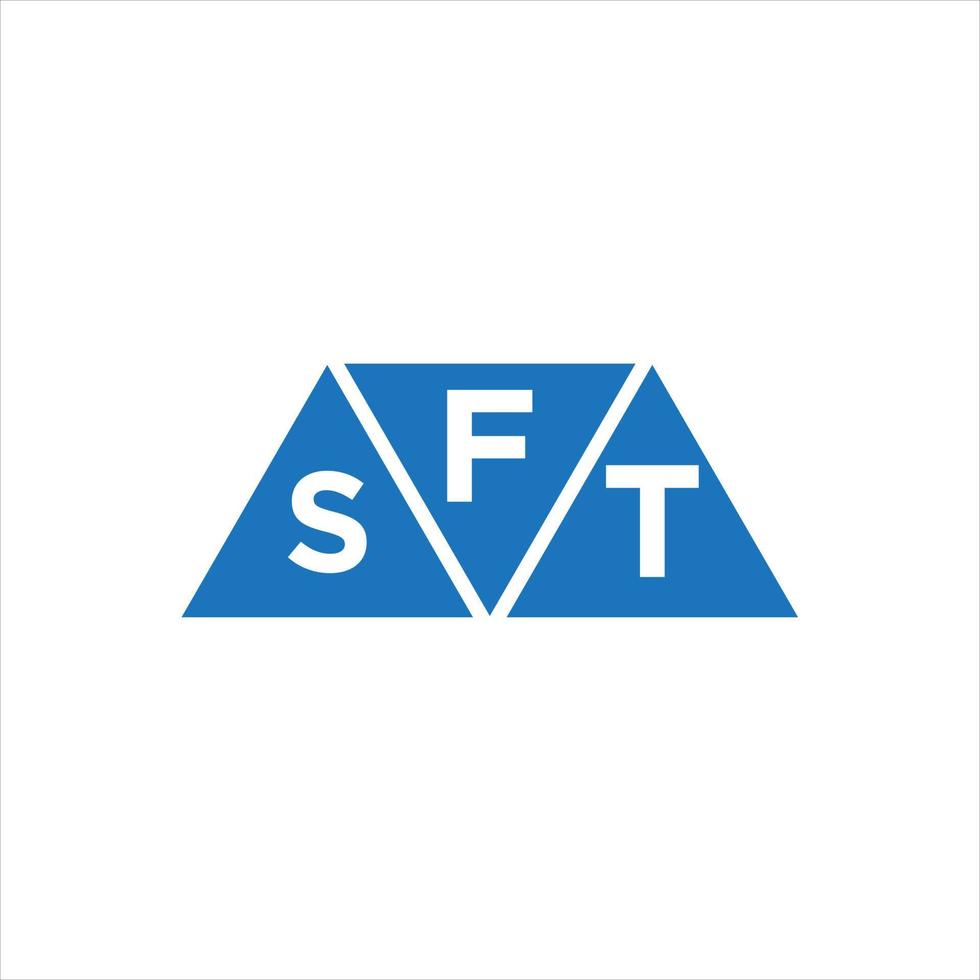 fst driehoek vorm logo ontwerp Aan wit achtergrond. fst creatief initialen brief logo concept. vector