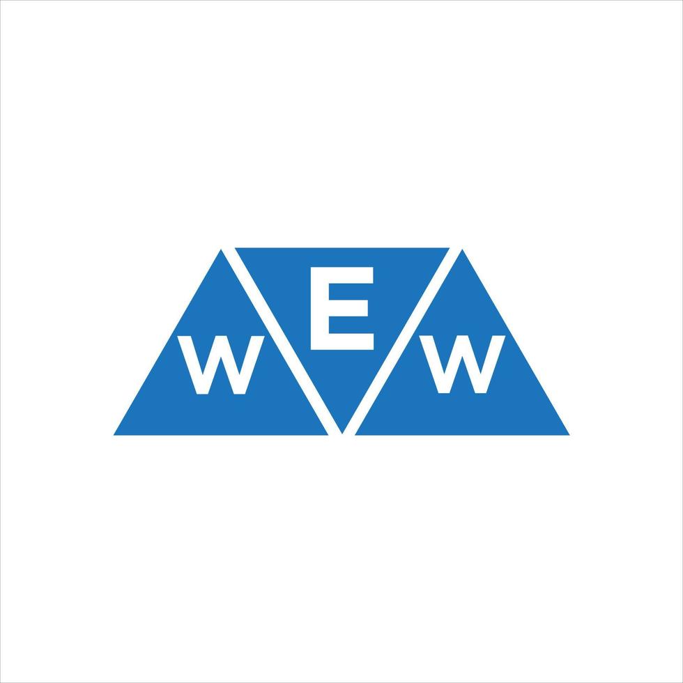 eww driehoek vorm logo ontwerp Aan wit achtergrond. eww creatief initialen brief logo concept.eww driehoek vorm logo ontwerp Aan wit achtergrond. eww creatief initialen brief logo concept. vector