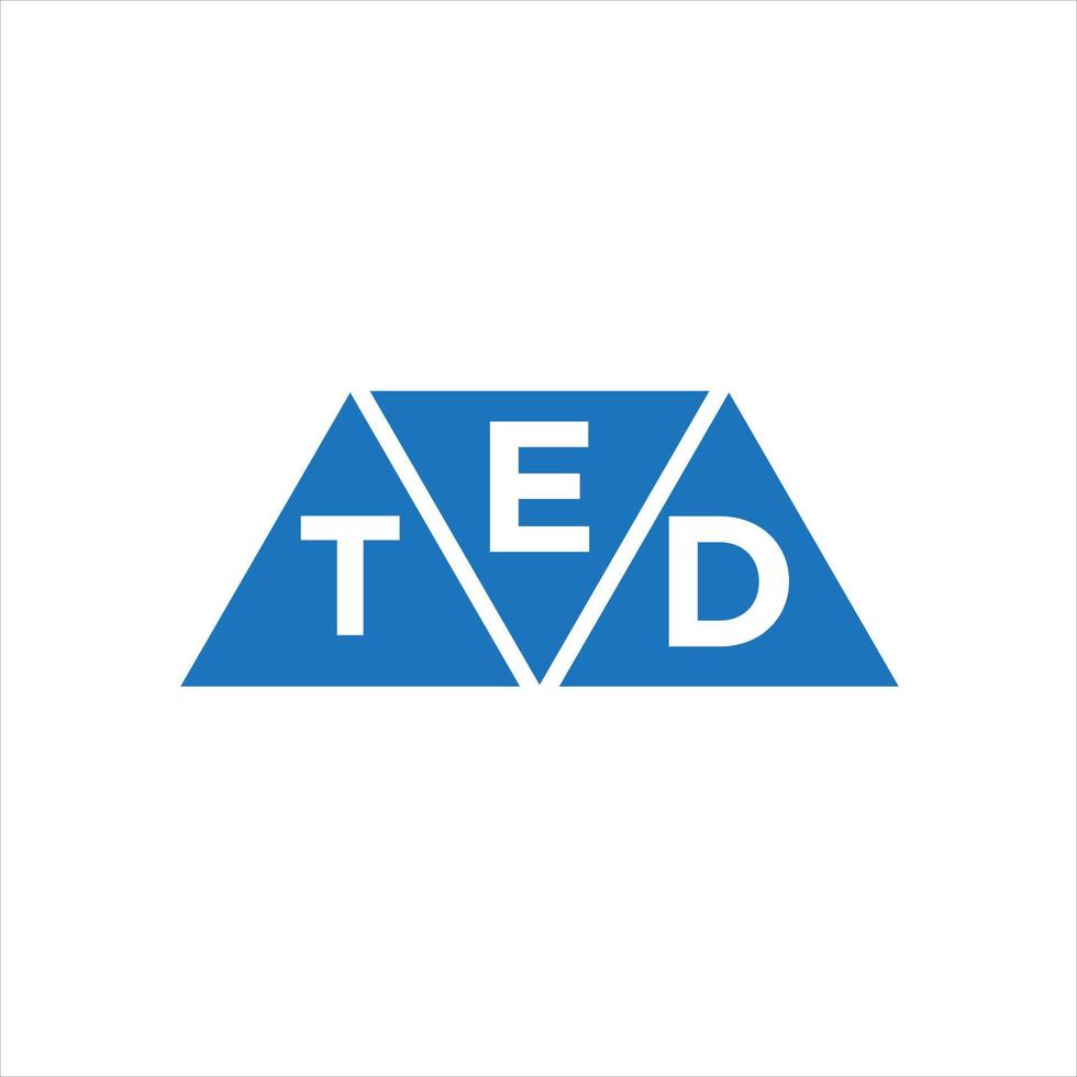 etd driehoek vorm logo ontwerp Aan wit achtergrond. etd creatief initialen brief logo concept. vector