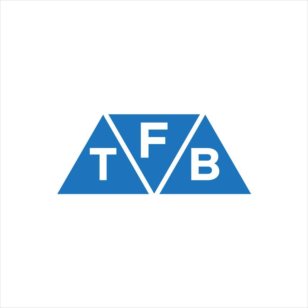 ftb driehoek vorm logo ontwerp Aan wit achtergrond. ftb creatief initialen brief logo concept. vector