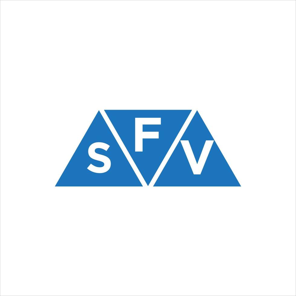 fsv driehoek vorm logo ontwerp Aan wit achtergrond. fsv creatief initialen brief logo concept. vector