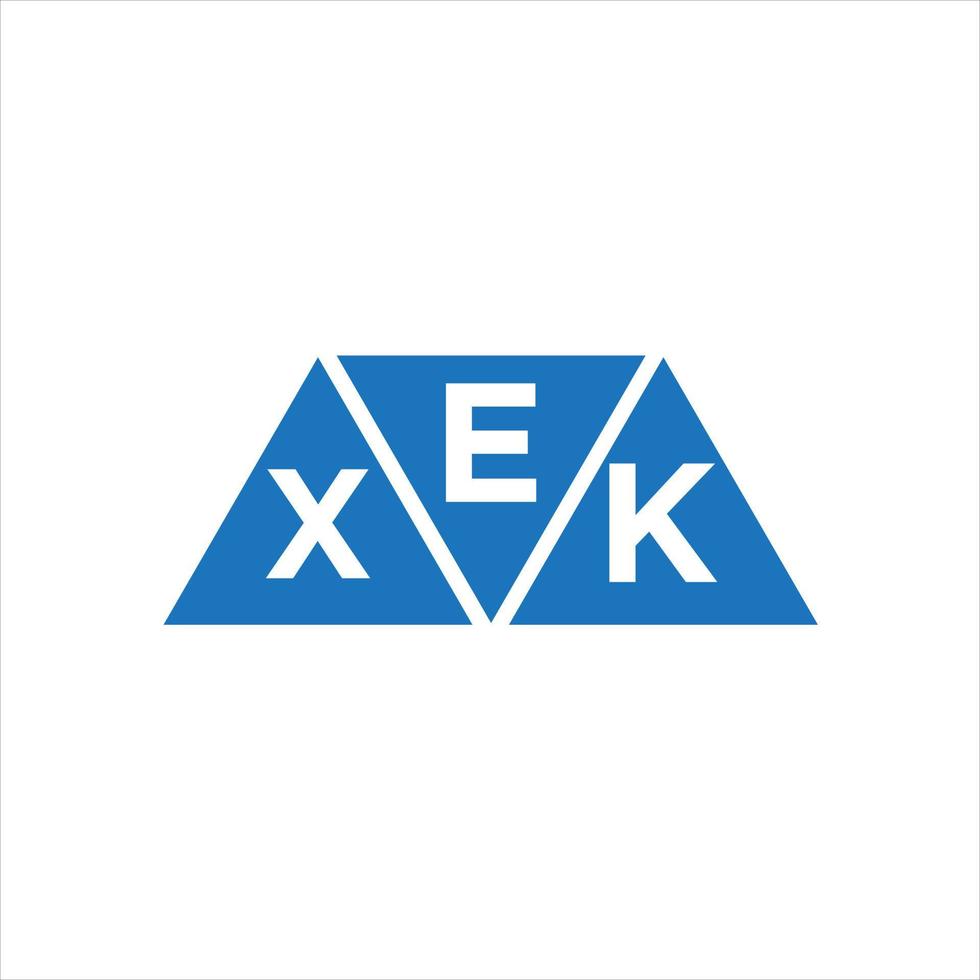 exk driehoek vorm logo ontwerp Aan wit achtergrond. exk creatief initialen brief logo concept. vector