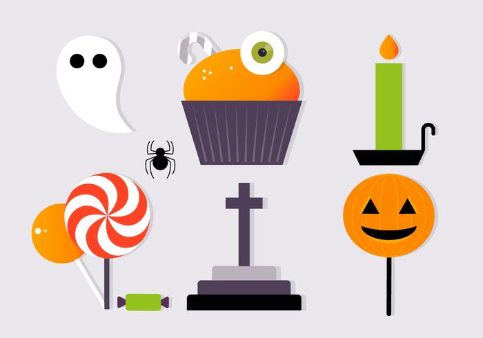 Gratis Scary Halloween Vector Element Collectie