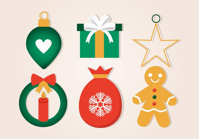 Gratis Flat Design Vector Winter Holiday Icons