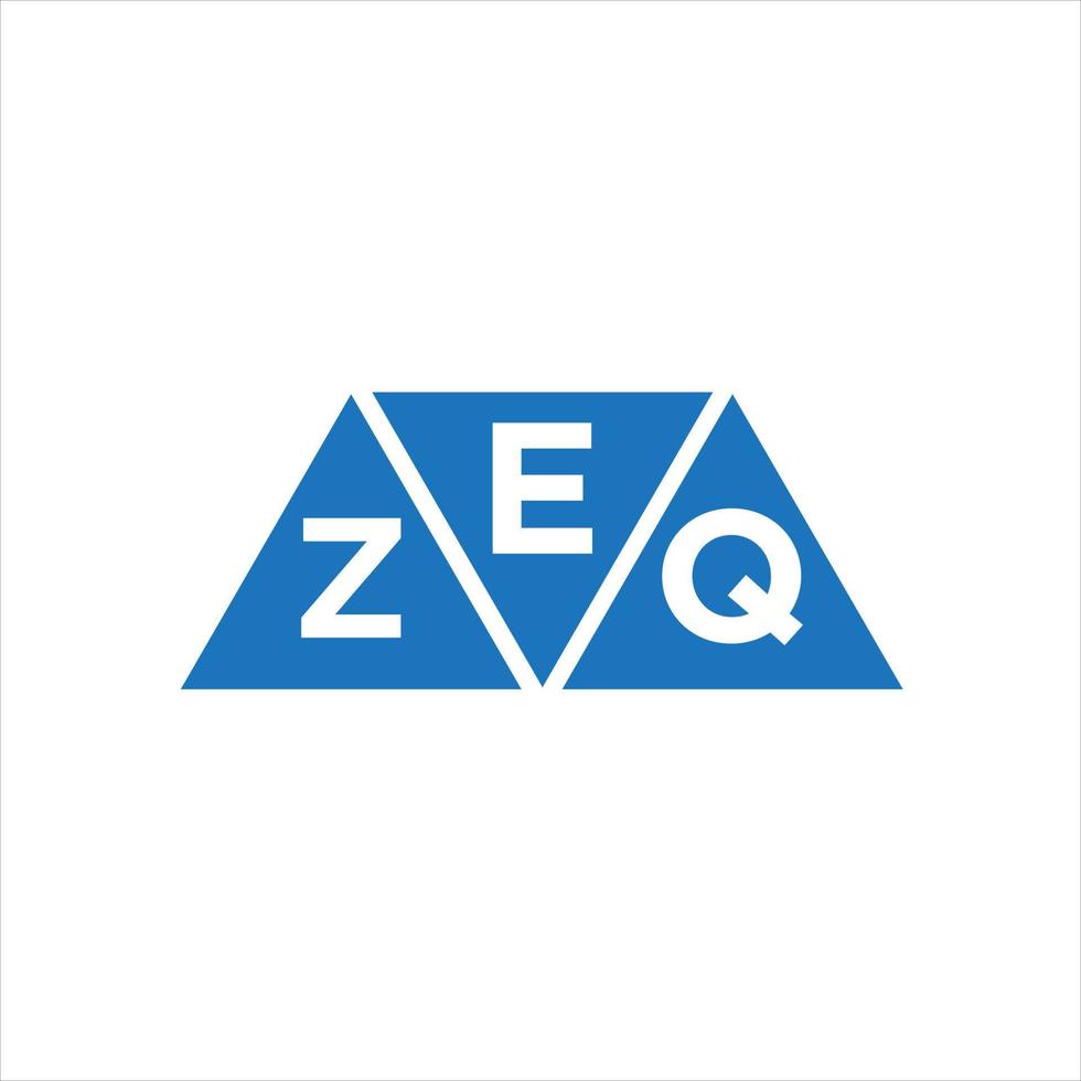 ezq driehoek vorm logo ontwerp Aan wit achtergrond. ezq creatief initialen brief logo concept. vector