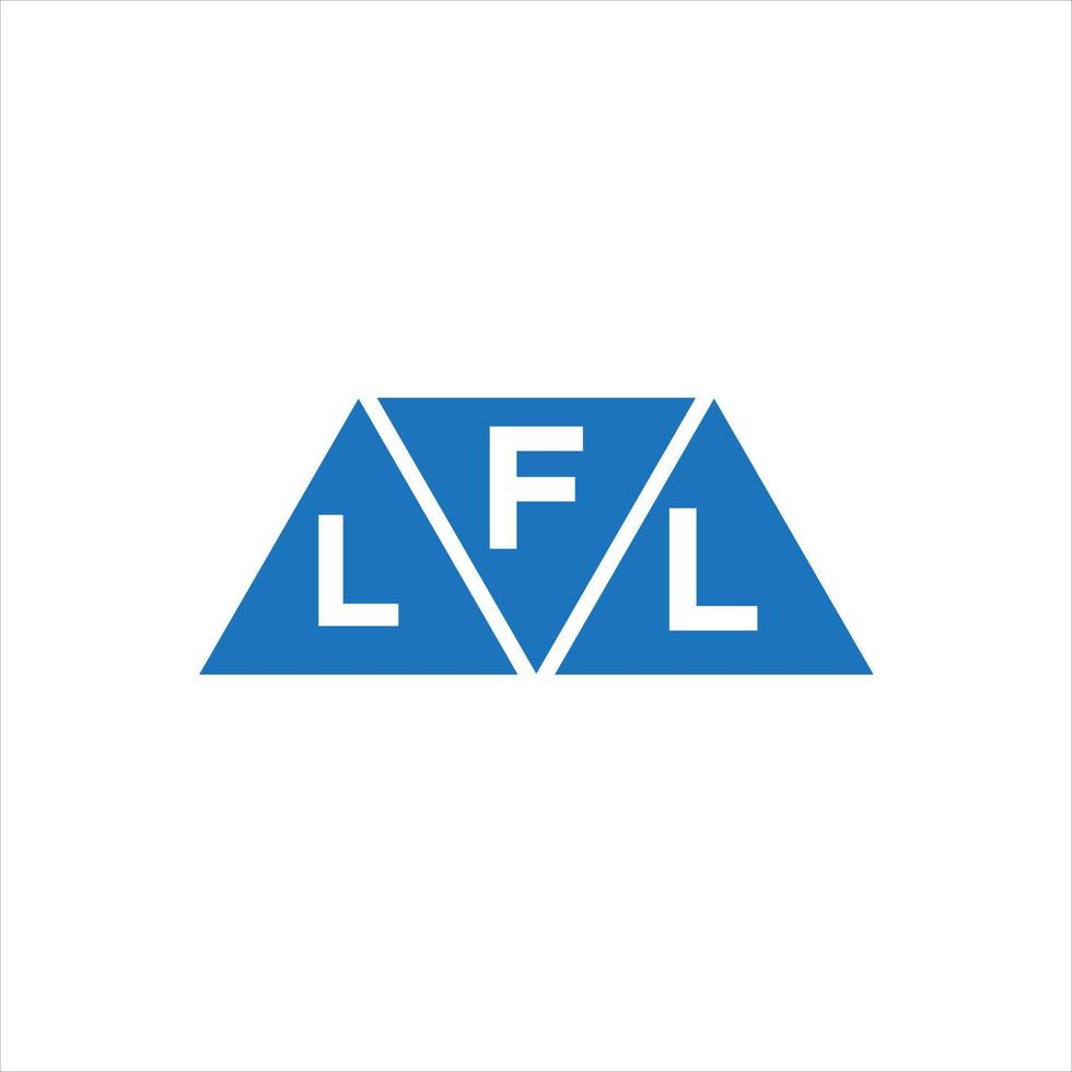 fll driehoek vorm logo ontwerp Aan wit achtergrond. fll creatief initialen brief logo concept. vector