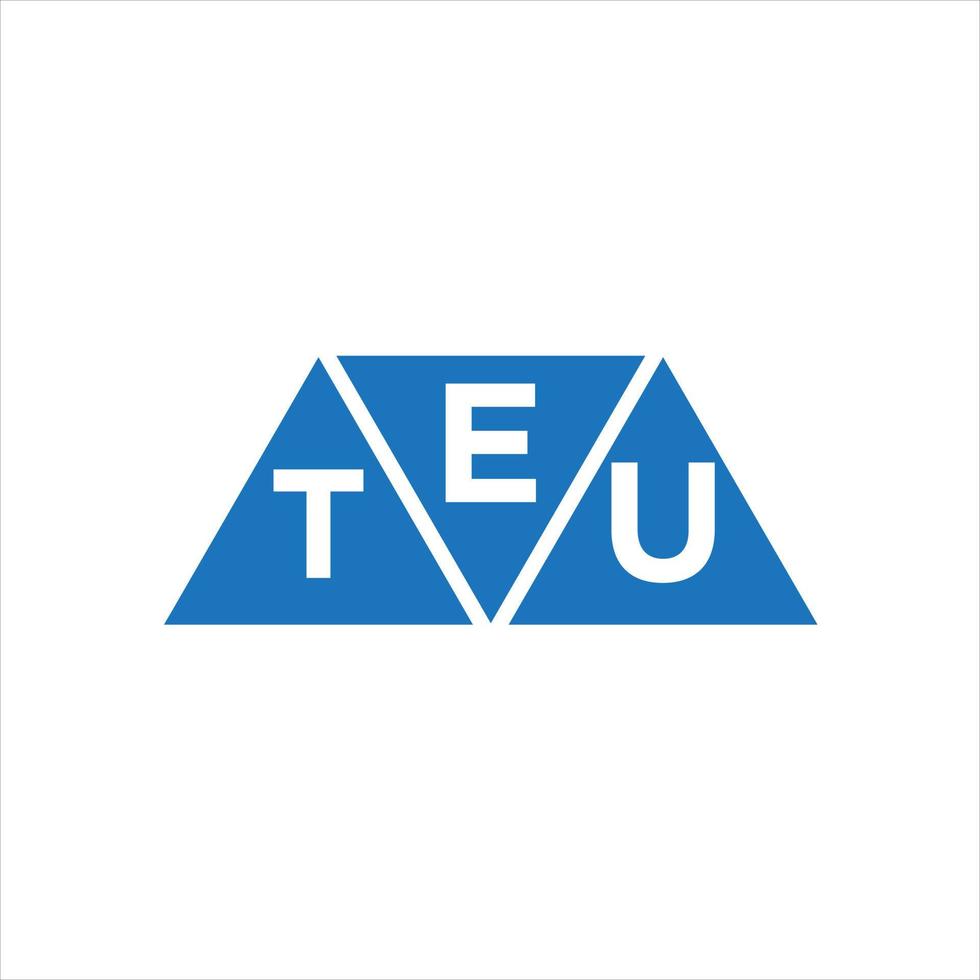 etu driehoek vorm logo ontwerp Aan wit achtergrond. etu creatief initialen brief logo concept. vector