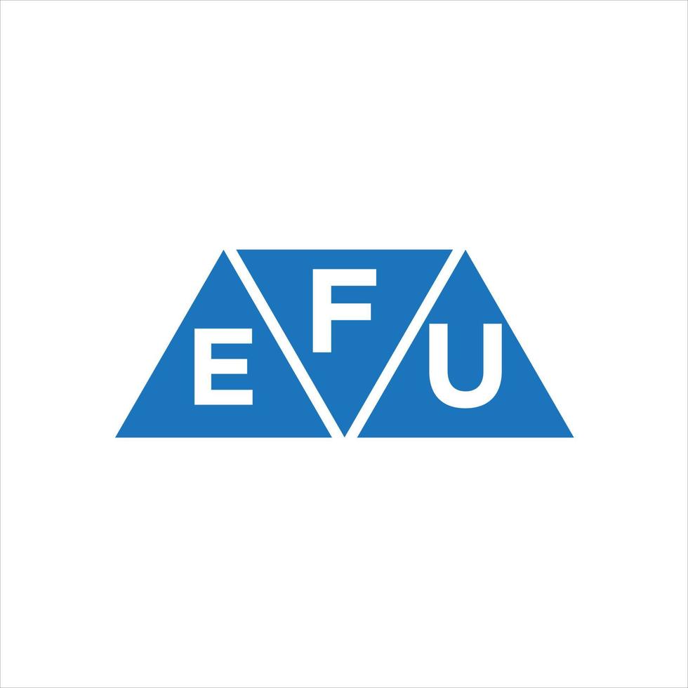 feu driehoek vorm logo ontwerp Aan wit achtergrond. feu creatief initialen brief logo concept. vector