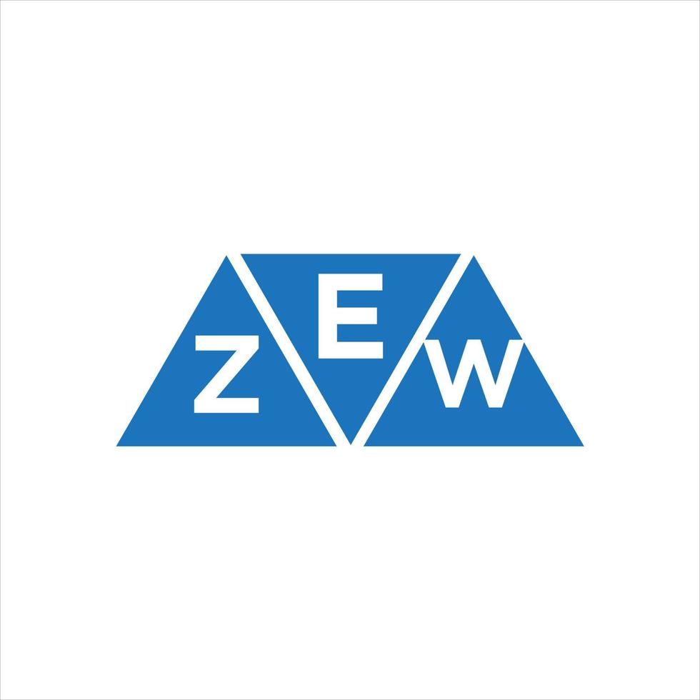 ezw driehoek vorm logo ontwerp Aan wit achtergrond. ezw creatief initialen brief logo concept. vector