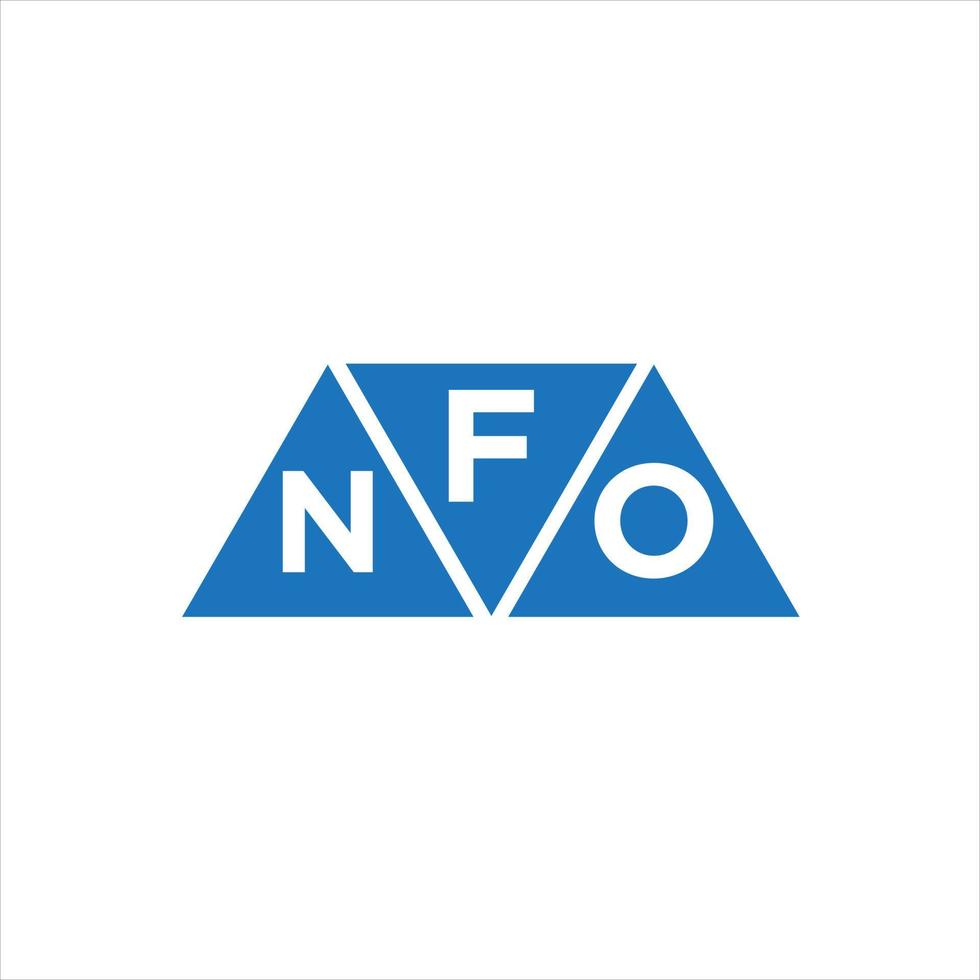 fno driehoek vorm logo ontwerp Aan wit achtergrond. fno creatief initialen brief logo concept. vector