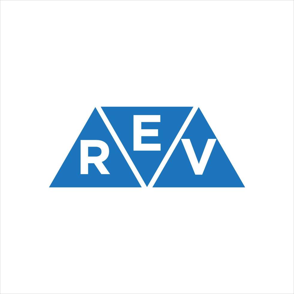 erv driehoek vorm logo ontwerp Aan wit achtergrond. erv creatief initialen brief logo concept. vector