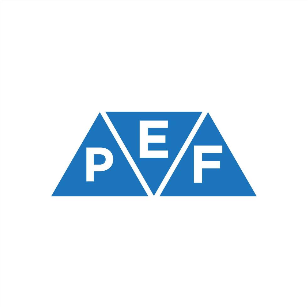 epf driehoek vorm logo ontwerp Aan wit achtergrond. epf creatief initialen brief logo concept. vector