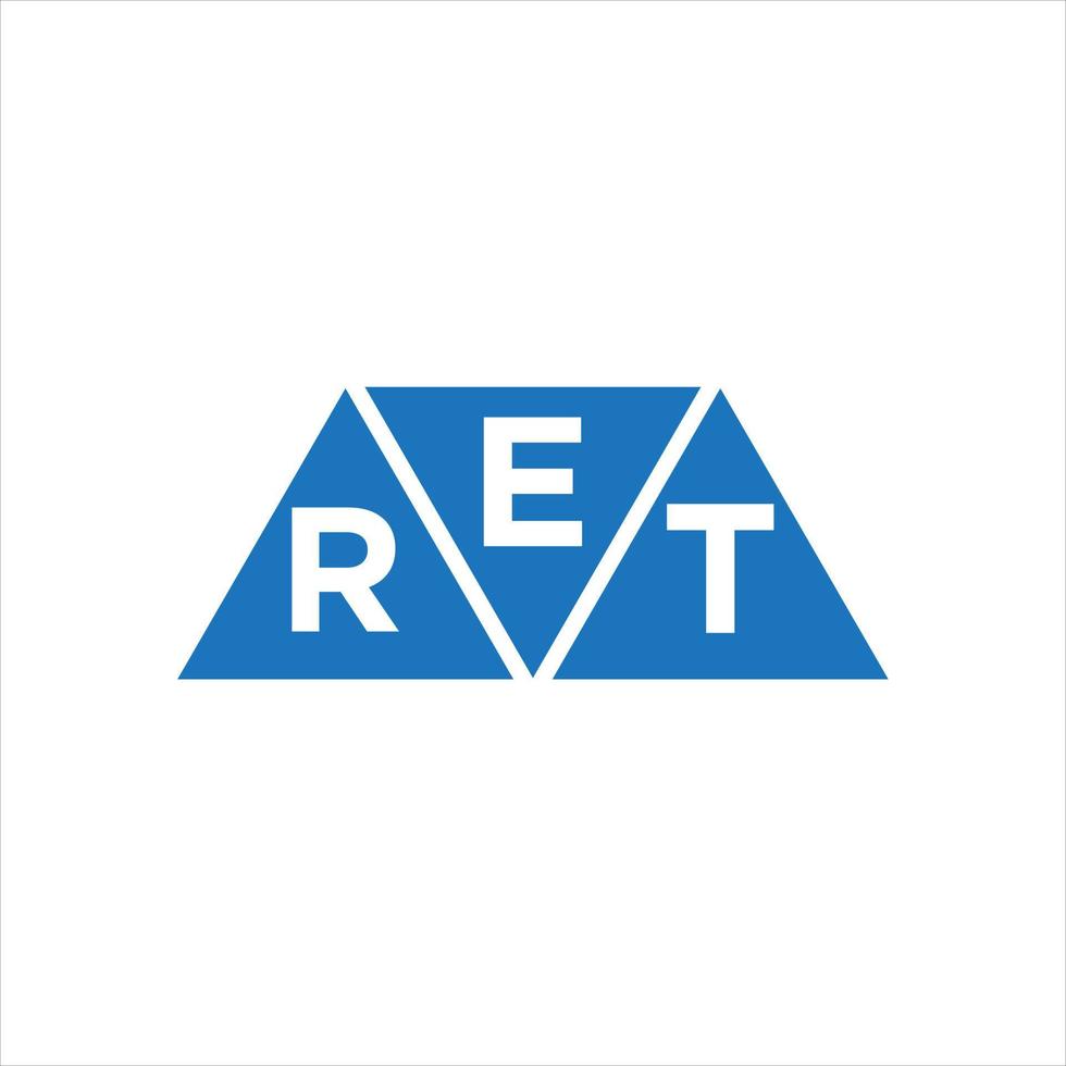 ert driehoek vorm logo ontwerp Aan wit achtergrond. ert creatief initialen brief logo concept. vector