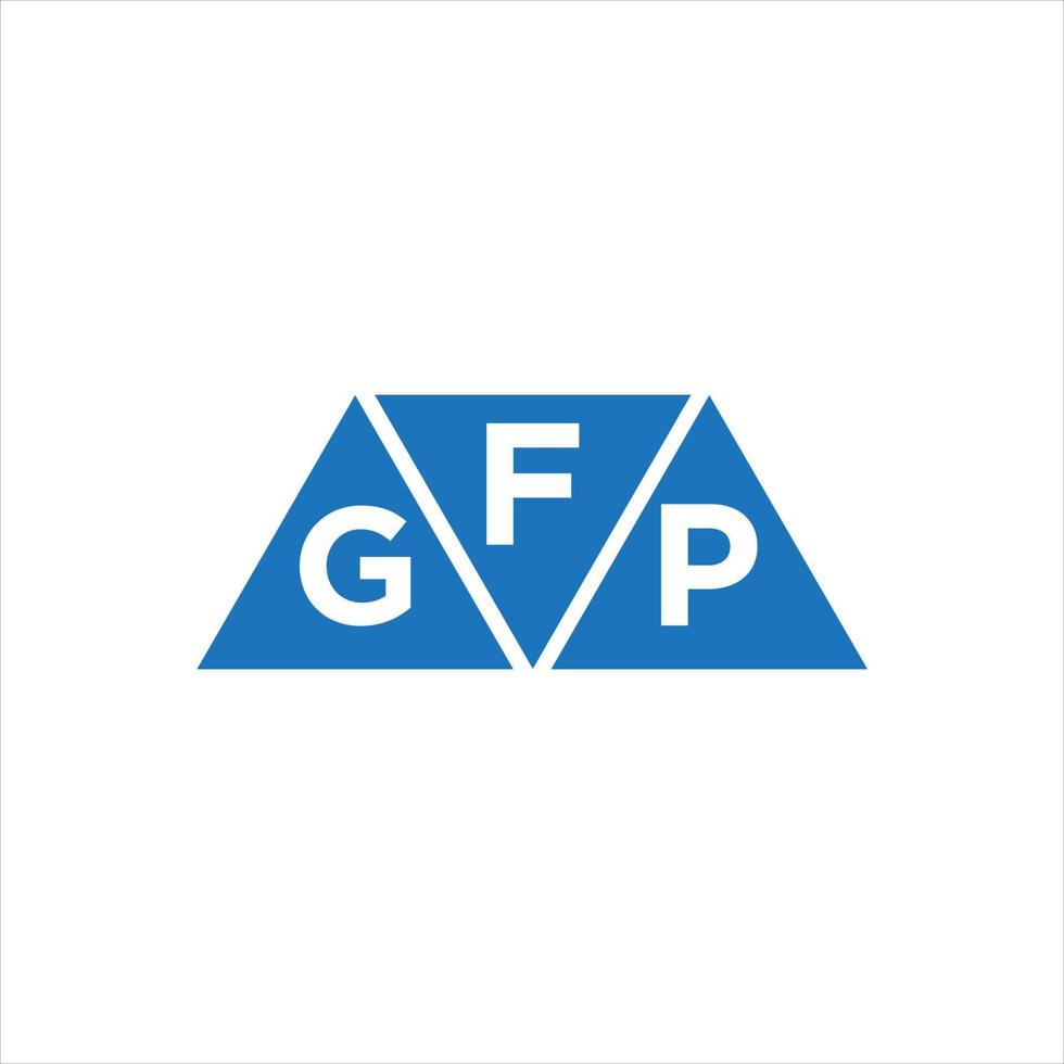 fgp driehoek vorm logo ontwerp Aan wit achtergrond. fgp creatief initialen brief logo concept. vector