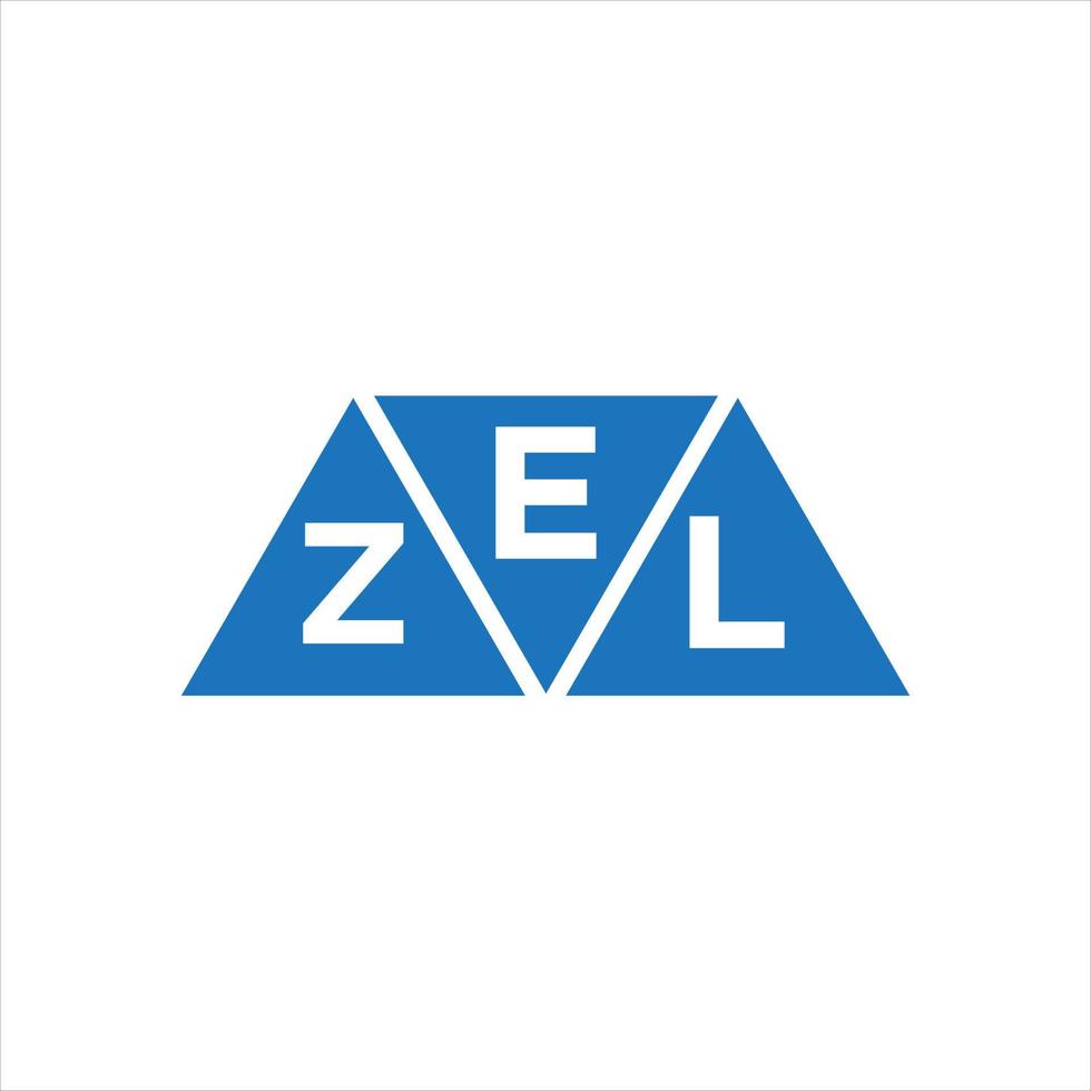 ezl driehoek vorm logo ontwerp Aan wit achtergrond. ezl creatief initialen brief logo concept. vector